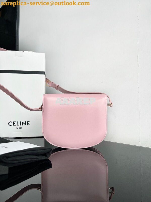 Replica Celine Teen Besace Triomphe In Shiny Calfskin 110413B Pink 14