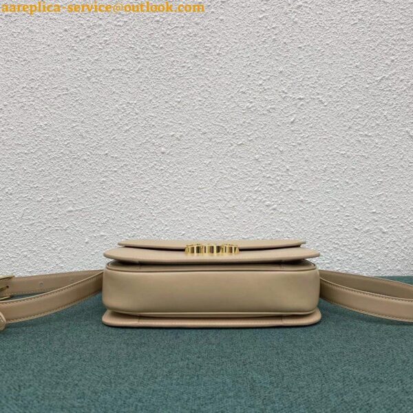 Replica Celine Triomphe Medium Bag In Nude Smooth Calfskin 6