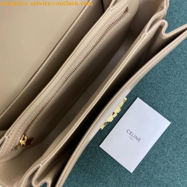 Replica Celine Triomphe Medium Bag In Nude Smooth Calfskin 8