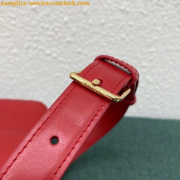 Replica Celine Triomphe Medium Bag In Red Smooth Calfskin 13