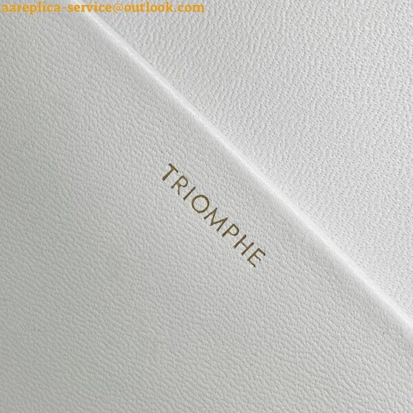 Replica Celine Triomphe Medium Bag In White Smooth Calfskin 11