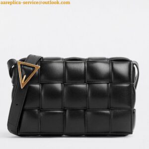 Replica Bottega Veneta Padded Cassette Bag In Black Intrecciato Lambskin