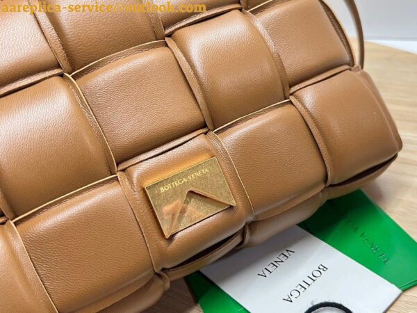 Replica Bottega Veneta Padded Cassette Bag In Caramel Intrecciato Lambskin 7