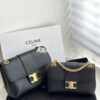 Replica Celine Teen Triomphe Bag in Lizard 188424 Yellow