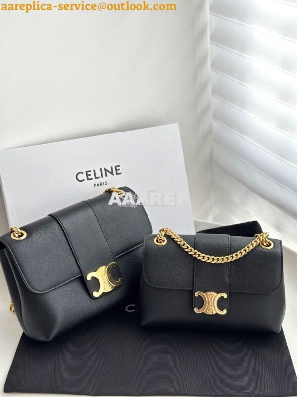 Replica Celine Teen Victoire Bag In Supple Calfskin 116593 Black