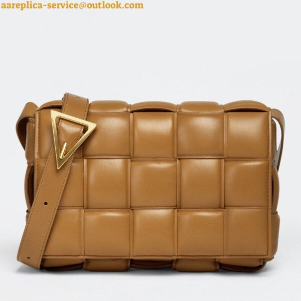 Replica Bottega Veneta Padded Cassette Bag In Caramel Intrecciato Lambskin 10