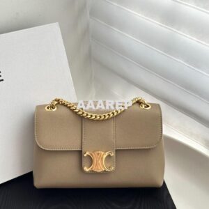 Replica Celine Teen Victoire Bag In Supple Calfskin 116593 Brown Sepia 2