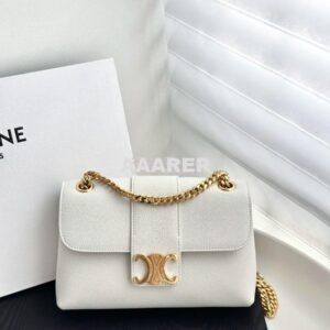 Replica Celine Teen Victoire Bag In Supple Calfskin 116593 White 2