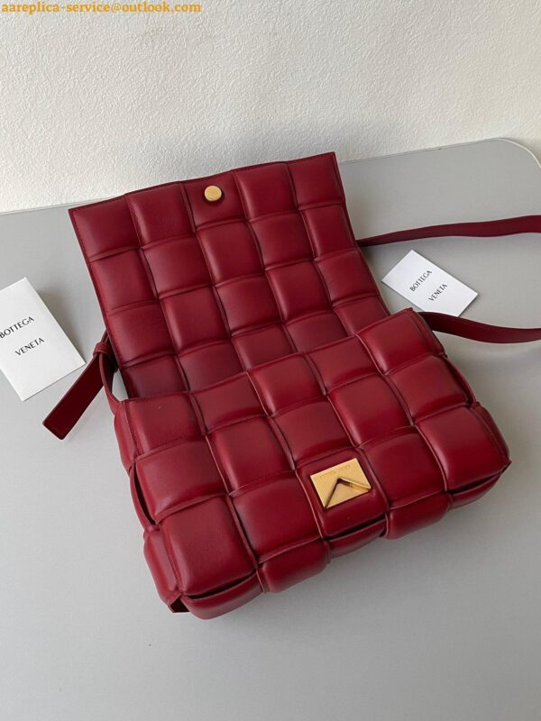 Replica Bottega Veneta Padded Cassette Bag In Dark Red Intrecciato Lambskin 5