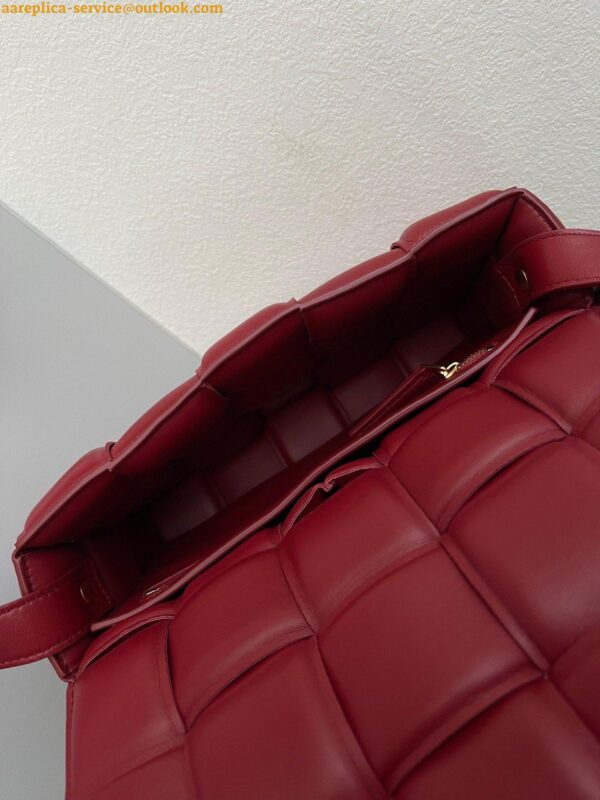 Replica Bottega Veneta Padded Cassette Bag In Dark Red Intrecciato Lambskin 6