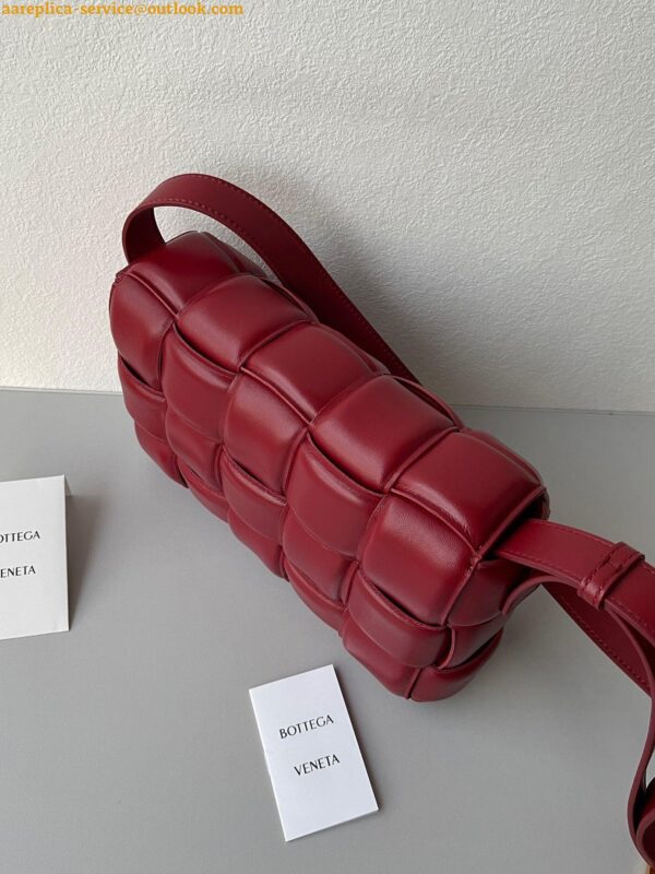 Replica Bottega Veneta Padded Cassette Bag In Dark Red Intrecciato Lambskin 9