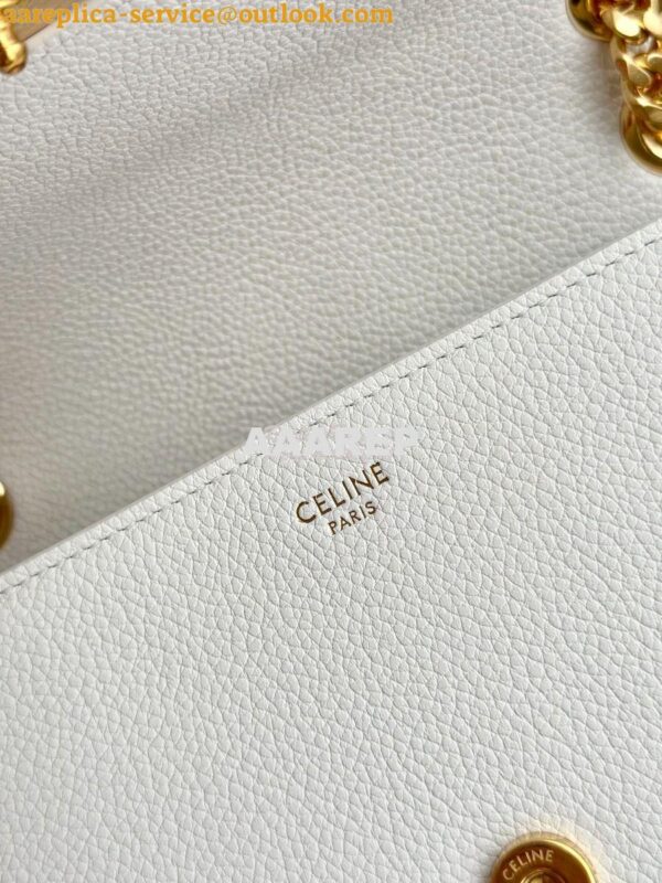 Replica Celine Teen Victoire Bag In Supple Calfskin 116593 White 14