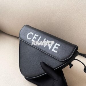 Replica Celine Triangle Bag In Smooth Calfskin With Celine Print 19590 2