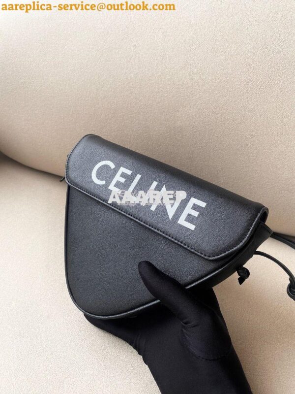 Replica Celine Triangle Bag In Smooth Calfskin With Celine Print 19590 2