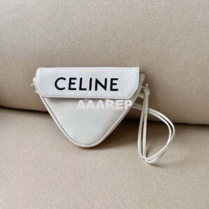 Replica Celine Triangle Bag In Smooth Calfskin With Celine Print 19590