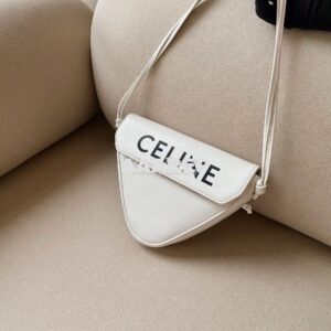 Replica Celine Triangle Bag In Smooth Calfskin With Celine Print 19590 2