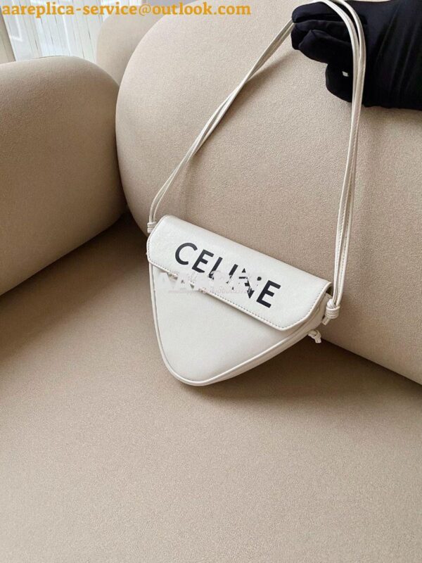 Replica Celine Triangle Bag In Smooth Calfskin With Celine Print 19590 4