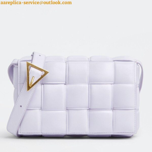 Replica Bottega Veneta Padded Cassette Bag In Lilas Intrecciato Lambskin