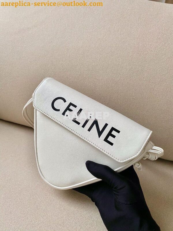 Replica Celine Triangle Bag In Smooth Calfskin With Celine Print 19590 5