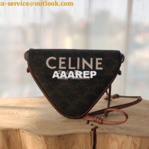 Replica Celine Triangle Bag In Triomphe Canvas 195902