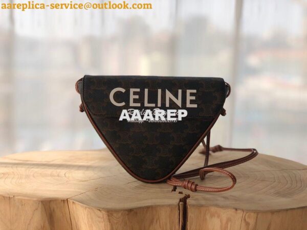 Replica Celine Triangle Bag In Triomphe Canvas 195902