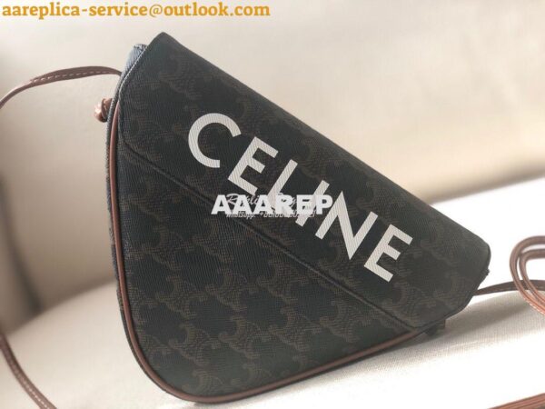 Replica Celine Triangle Bag In Triomphe Canvas 195902 5