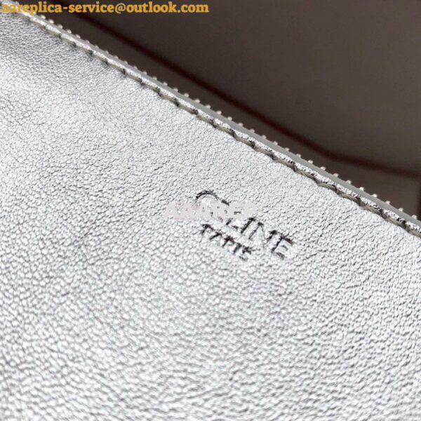 Replica Celine Trio Bag in Laminated Calfskin 187603 Silver 6