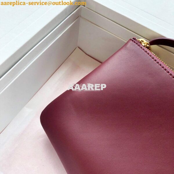 Replica Celine Trio Bag in Smooth Lambskin 187603 Burgundy 3