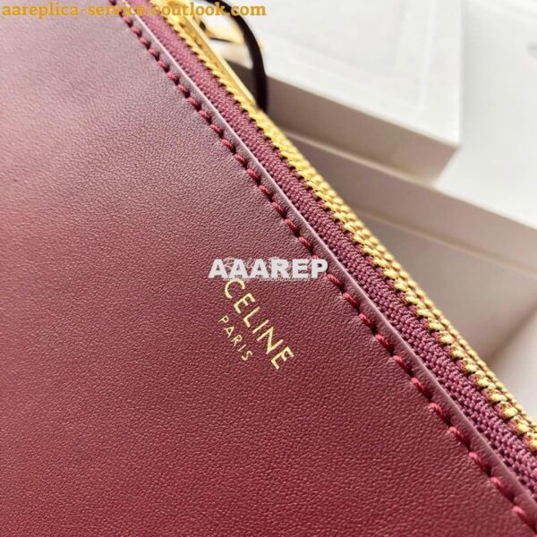 Replica Celine Trio Bag in Smooth Lambskin 187603 Burgundy 8