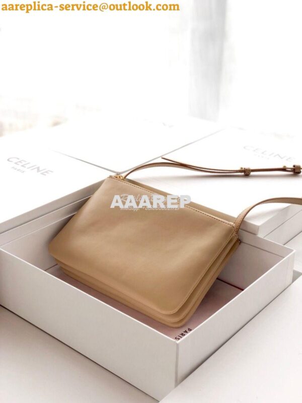 Replica Celine Trio Bag in Smooth Lambskin 187603 Light Camel 5