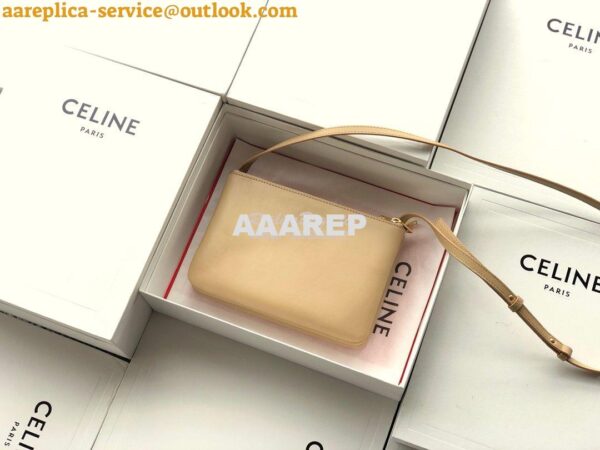Replica Celine Trio Bag in Smooth Lambskin 187603 Light Camel 6