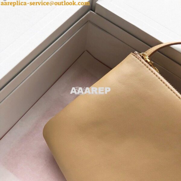 Replica Celine Trio Bag in Smooth Lambskin 187603 Light Camel 7