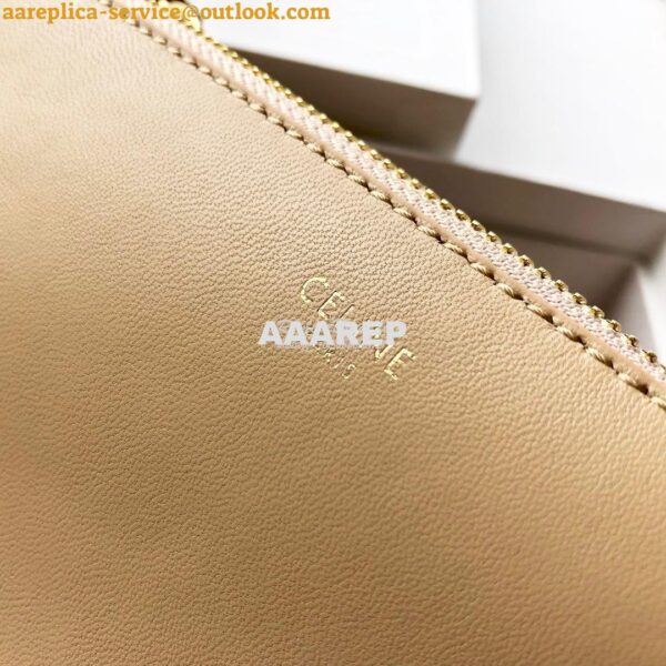 Replica Celine Trio Bag in Smooth Lambskin 187603 Light Camel 9