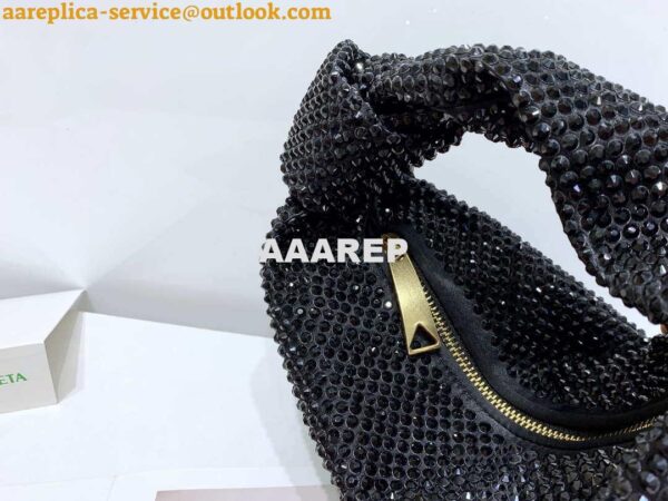 Replica Bottega Veneta BV 651876 mini Jodie Rhinestones Black 5