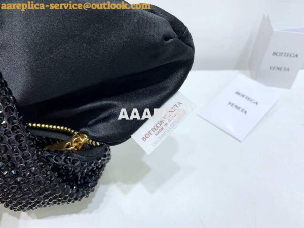 Replica Bottega Veneta BV 651876 mini Jodie Rhinestones Black 7