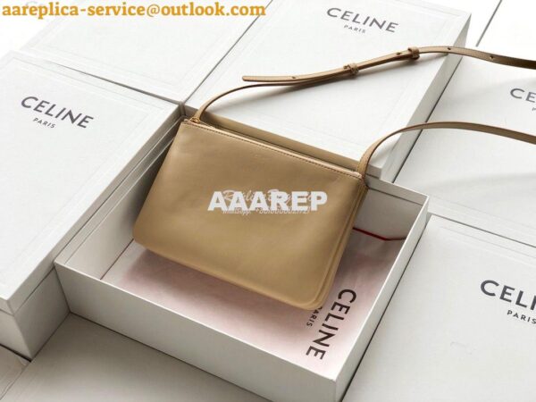 Replica Celine Trio Bag in Smooth Lambskin 187603 Light Camel 13