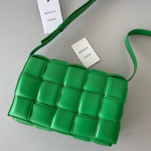 Replica Bottega Veneta Padded Cassette Bag In Parakeet Intrecciato Lambskin