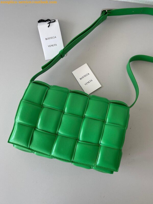 Replica Bottega Veneta Padded Cassette Bag In Parakeet Intrecciato Lambskin