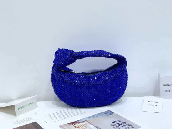 Replica Bottega Veneta BV 651876 mini Jodie Rhinestones Blue