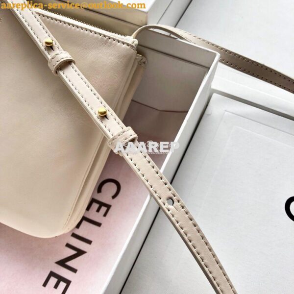 Replica Celine Trio Bag in Smooth Lambskin 187603 Linen 5