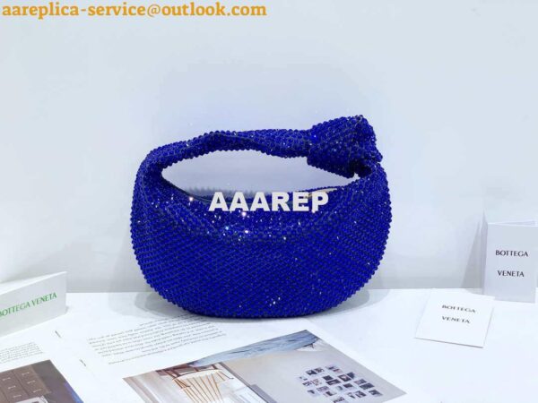 Replica Bottega Veneta BV 651876 mini Jodie Rhinestones Blue 2