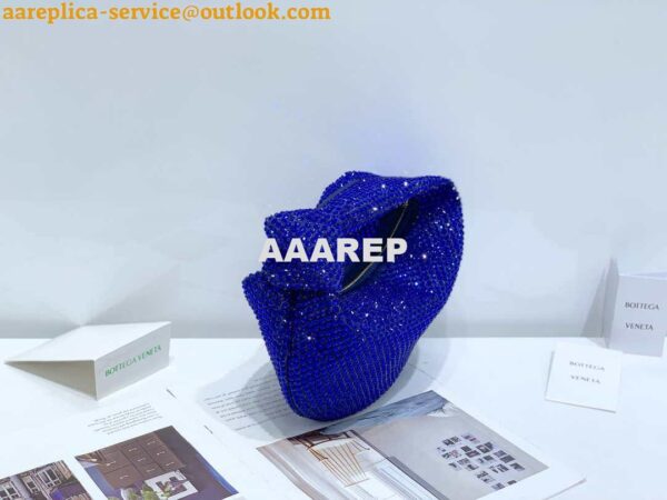 Replica Bottega Veneta BV 651876 mini Jodie Rhinestones Blue 3