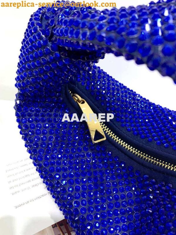 Replica Bottega Veneta BV 651876 mini Jodie Rhinestones Blue 6