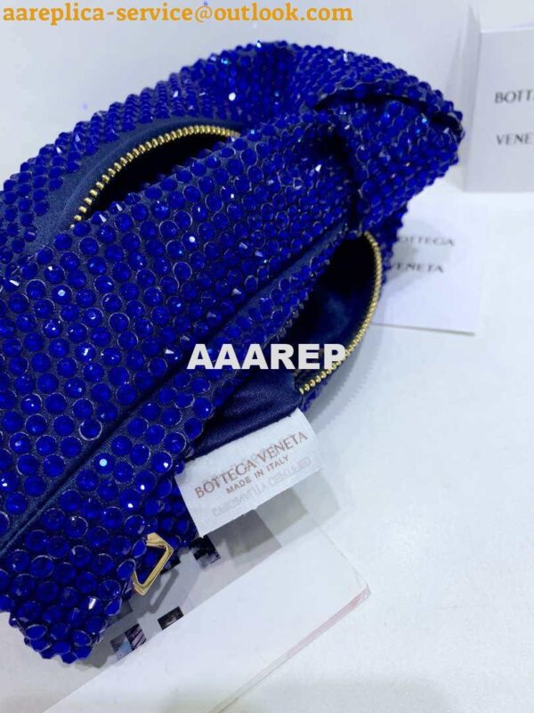 Replica Bottega Veneta BV 651876 mini Jodie Rhinestones Blue 7