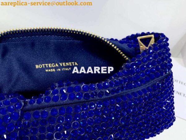 Replica Bottega Veneta BV 651876 mini Jodie Rhinestones Blue 8