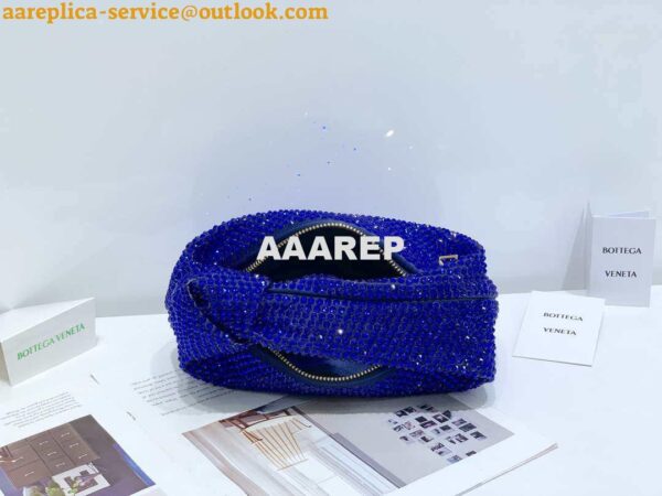 Replica Bottega Veneta BV 651876 mini Jodie Rhinestones Blue 11