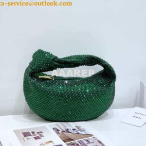 Replica Bottega Veneta BV 651876 mini Jodie Rhinestones Dark Green