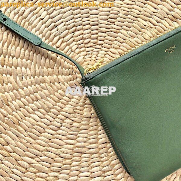 Replica Celine Trio Bag in Smooth Lambskin 187603 Matcha 7