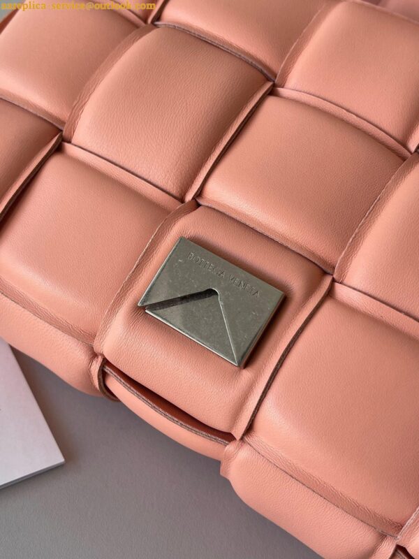 Replica Bottega Veneta Padded Cassette Bag In Peachy Intrecciato Lambskin 5