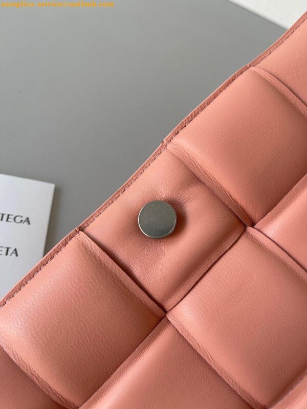 Replica Bottega Veneta Padded Cassette Bag In Peachy Intrecciato Lambskin 7